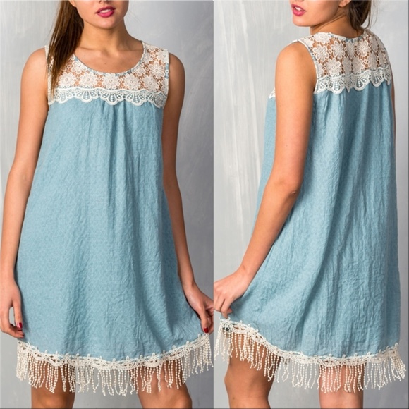 . Dresses & Skirts - Dress Tunic SEAFOAM BLUE TUNIC DRESS